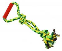 №1 Грейфер веревка плетеная с ручкой, зелено-желтый 40см, 1*36 шт