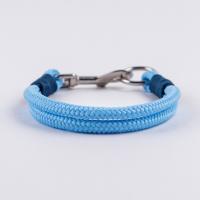 Ошейник капроновый Dog&Vogue Rope круглого плетения синий 6мм*33см