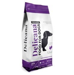 Delicana сух.д/собак мелких пород индейка с овощами 1,5кг / 1*6