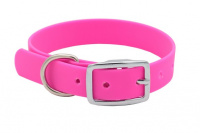 Ошейник из биотана, 20мм, обх.шеи. 27-35см, матовый, розовый