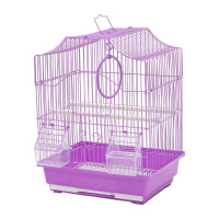 №1 Клетка для птиц, 35*28*46, фигурная, укомплектованная, фиолетовая, 1*10