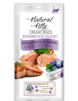 Лакомство Pettric Natural Kitty крем-суп для кошек Тунец, лосось и черника. 4шт*12г