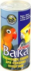 Вака Люкс корм для средних попугаев банка 900гр