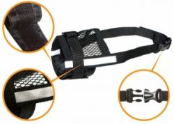 Намордник нейлон регулир. №2  15-20 см черн. со светоотраж. лентой