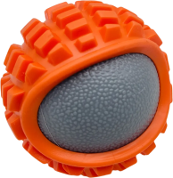 №1 Мяч для собак с ароматом бекона, с пищалкой, 6 см, оранжево-серый, 1*144шт