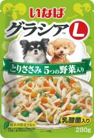 INABA ГРАЦИЯ-Л пауч д/собак в желе куриное филе с овощами 280гр.*6шт. GL-41