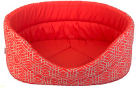 Лежанка Геометрия №2 43*30*16 см коралловый