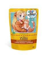 ZILLII влажные (пауч) для стерилизованных кошек суфле 85г*24 Кролик и Курица