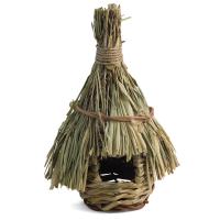 Гнездо-домик д/птиц с соломенной крышей 170*260 мм