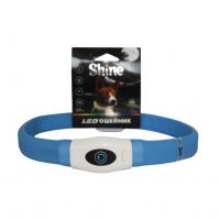 №1 Ошейник Лэд USB Силиконовый 2,5*65см голубой, 1х64шт