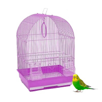 №1 Клетка для птиц, 30*23*39, овальная, укомплектованная, фиолетовая, 1*10