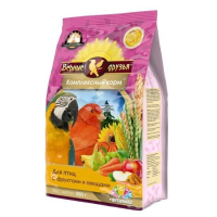 Верные Друзья корм для птиц фрукты и овощи 500гр.