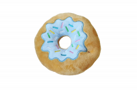 №1 Игрушка для собак Пончик голубой с пищалкой, текстиль, 15см, 1х144шт