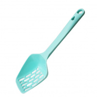 Совок для уборки кошачьего туалета, аквамариновый, 30,4*10,2*4,5см, 20шт/уп