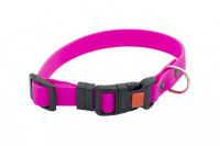Ошейник из биотана с фастексом, 15мм, обх.шеи. 20-31см, матовый, розовый