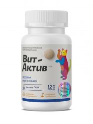 Вит-Актив К-Ш здоровье шерсти кошек, 120 таб. (БАКВ)