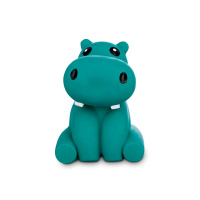 №1 Бегемотик бирюзовый с пищалкой, латекс, 6,5 см, Игрушка для собак 1*288шт