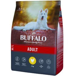 Mr.Buffalo ADULT M/L 2кг (курица) д/собак средних и крупных пород 