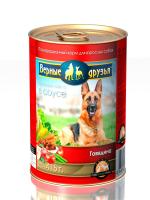 Верные Друзья конс. д/с Говядина кусочки в соусе ж/б 415 гр