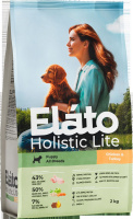 Элато Holistic Lite корм для щенков всех пород с курицей и индейкой 2 кг