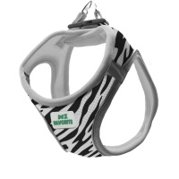 №1 Favorite Шлейка-жилет анатомическая, дышащая, рисунок "зебра", серо-черная, 28-30/32-36см, XS