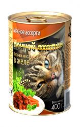 Ночной Охотник конс. для кошек Мясное ассорти паштет 415гр.