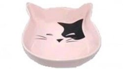 №1 Миска керамическая в форме мордочки кошки 12,5*3см, 200мл, 1*64шт