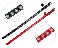 УЮТ Ошейник 1.0х31 см цв. лак с жемчугом и бубенчиком , двойной 1х12 шт, 288шт