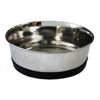 Уют Миска металлическая 0,48л утяжеленная не скользящая (1х12шт, 120шт/кор)