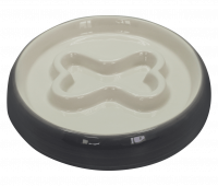 №1 Миска керамическая "косточка", серая, 19*19*3см, 200мл, 1*36шт