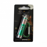 №1 Лазерная указка для животных 3 в 1 зеленая, 1х480шт