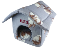 Домик Будка (хлопок) №1 31х41х34 см Цветок хлопка КСОДИ (XODY)