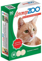 Доктор ZOO с прот. д/кош. зеленые"Здоровье и красота"  90т 1*6