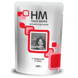 Наша Марка консер.д/кош.,говяд.. в соусе 0,085кг 1*26