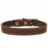 Ошейник 25 кож.двойн.(шир.25, обхв 43-51см.