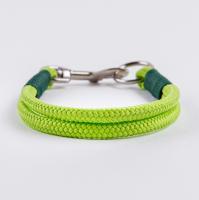 Ошейник капроновый Dog&Vogue Rope круглого плетения зеленый 6мм*33см