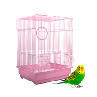 №1 Клетка для птиц, 30*23*39, прямоугольная, укомплектованная,розовая, 1*10