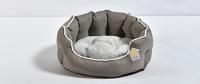 №1 Лежанка для домашних животных 48x42x17см (1*12шт) лен/плюш 9368-2002E