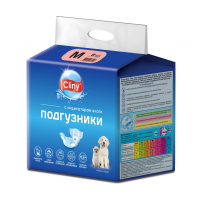 Cliny Подгузники 5-10 кг размер M для кошек и собак (9шт)