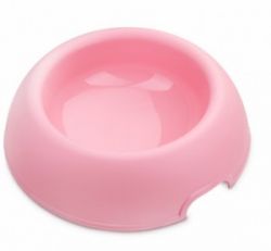 Миска "пончик" 400 мл розовая 1х90 шт