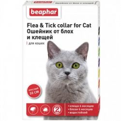 Беафар ош. д/кош"Flea & Tick collar" красн. 35см