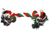 №1 Грейфер веревка с двумя узлами, бело-красно-зеленый 37 см, 335 г, 1*36шт