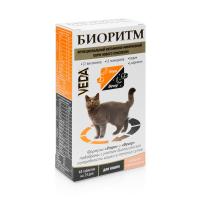 Биоритм д/кошек 48таб функциональный витаминно-минеральный корм со вкусом морепродктов