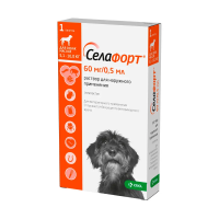 Селафорт для собак 5,1-10 кг, 60мг/0,5мл внеш.и внутр.паразитов