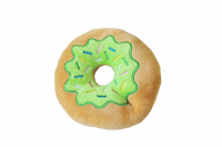 №1 Игрушка для собак Пончик салатовый с пищалкой, текстиль, 15см, 1х144шт