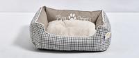 №1 Лежанка для домашних животных 44x34x15см (1*14шт) лен/плюш 9317-2001E