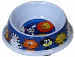 №1 Миска "Веселые кошки", меламиновая, диаметр 14,5см, 150мл, 1*12 (кор 96 шт)