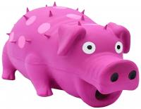 №1 Свинка фиолетовая хрюкающая, латекс, 14,4см, Игрушка для собак,1*108шт