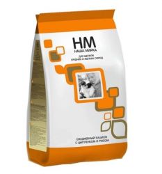 Наша Марка д/щен мел.и сред. пород с цып. /рис 0.5кг