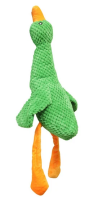 №1 Игрушка для собак Гусь с пищалкой, зеленый, текстиль, 32Х50см, 1*80